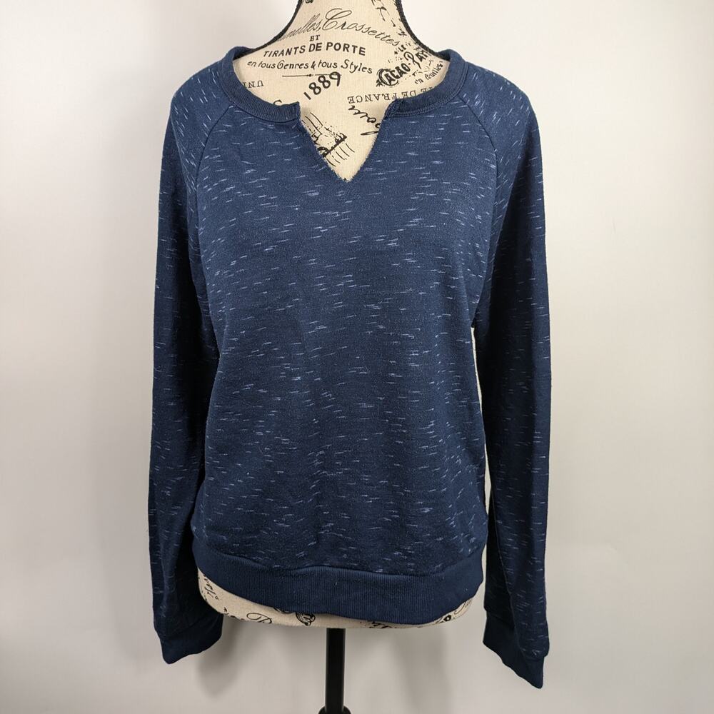 Womens Large V-Neck Sweater Stars Above Cozy Long Sleeve Baggy Comfy Crop